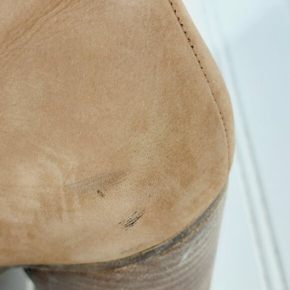 Franco Sarto Disco Ankle Boots Heels Leather Brown H703 - Picture 11 of 13